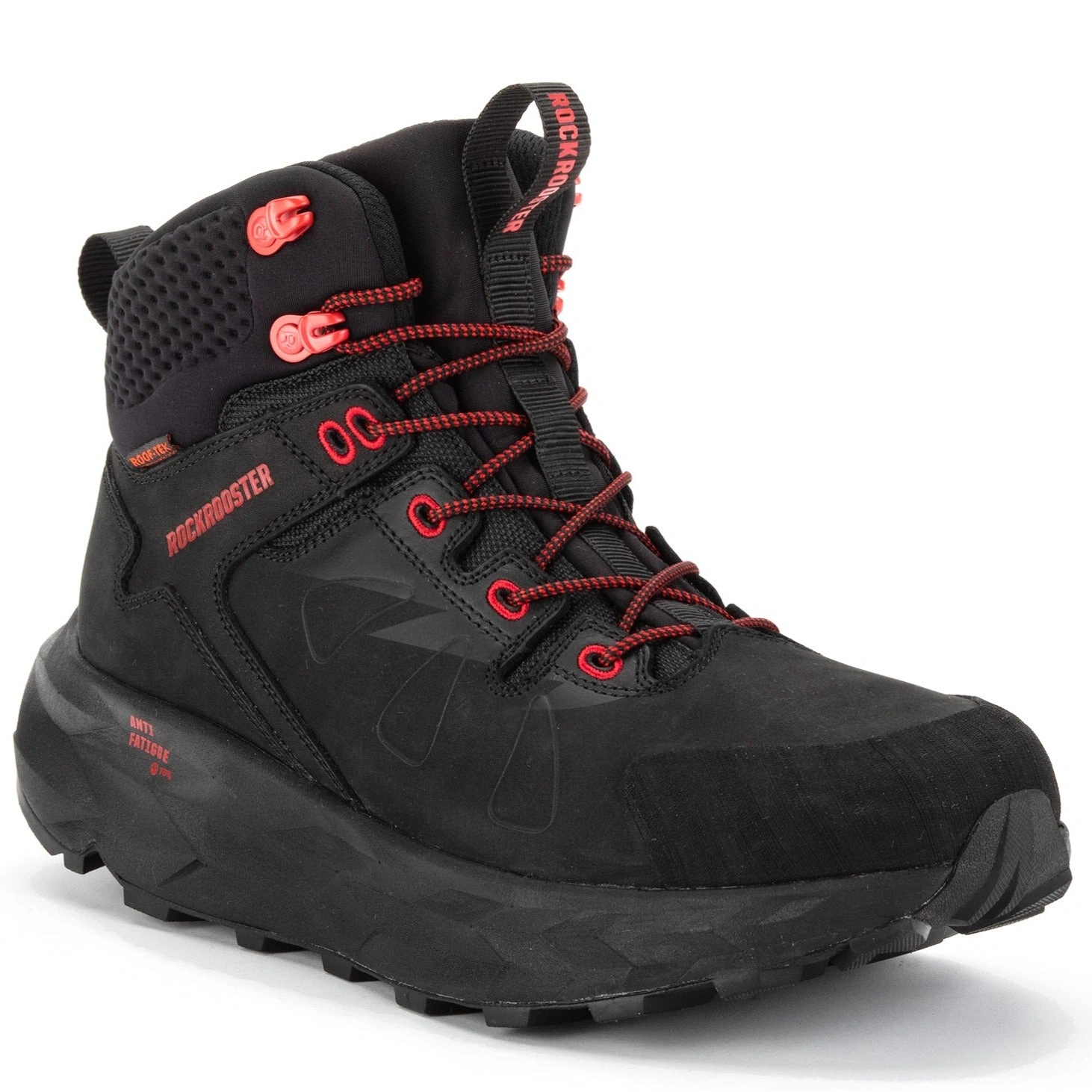 ROCKROOSTER Farmington Črni 6-palčni nepremočljivi pohodni čevlji z VIBRAM® podplatom: Osvoji pot!